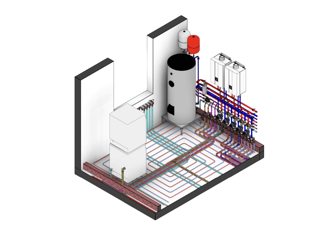 3D схема котельной